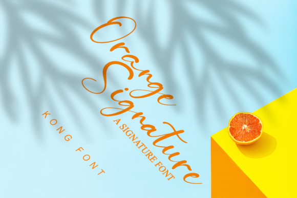 Orange Signature: A Modern Script Font for Creative Projects