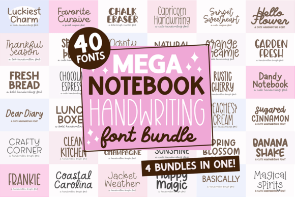 The Mega Notebook Handwriting Bundle: Fonts That Feel Like You